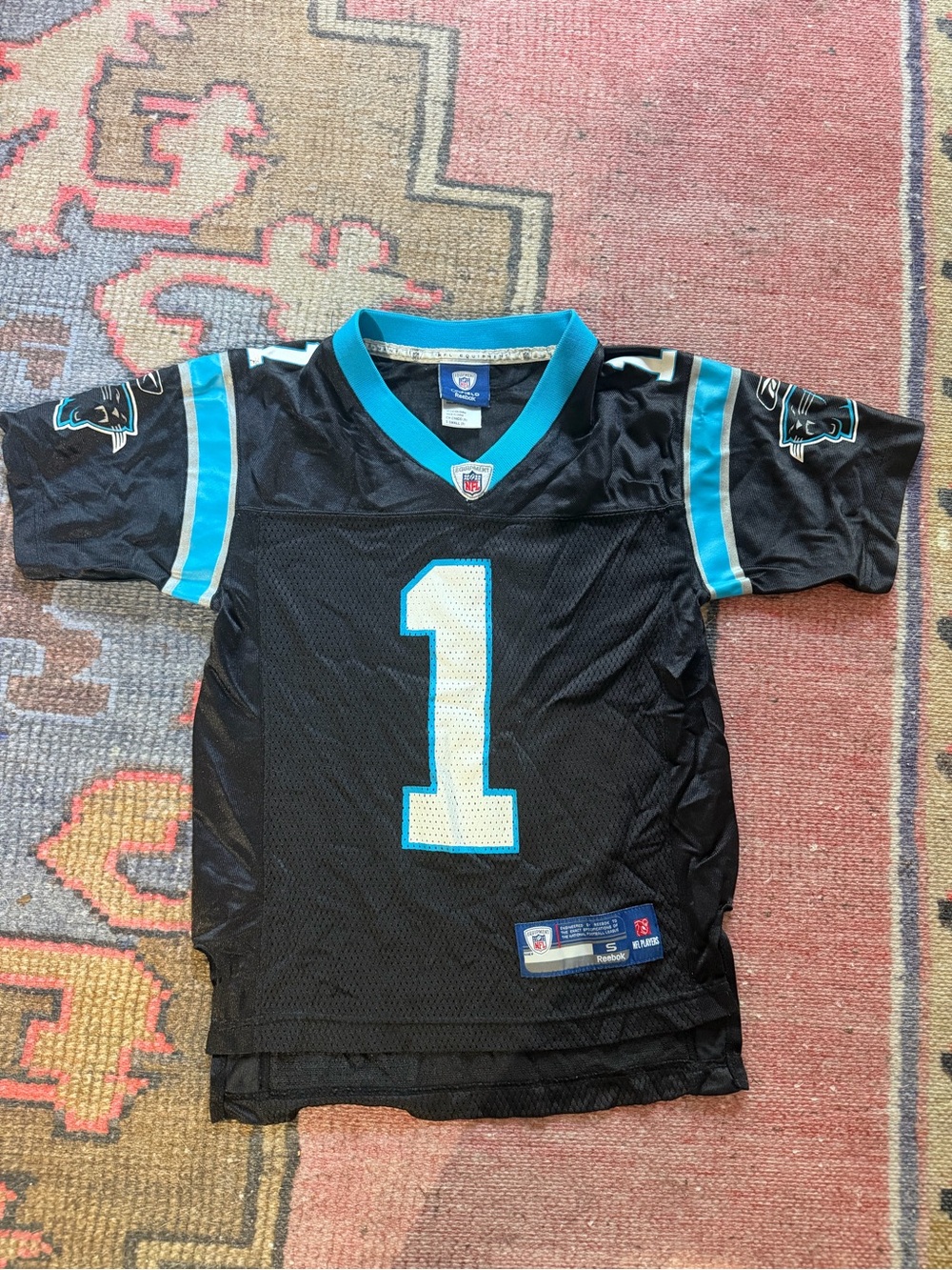 Carolina Panthers Youth #1 Cam Newton Football Jersey